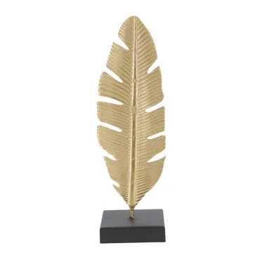 SCULTURA LIŚĆ Z PODSTAWKĄ NA ŚWIECĘ GLAM 10 10 34 cm MIN 2